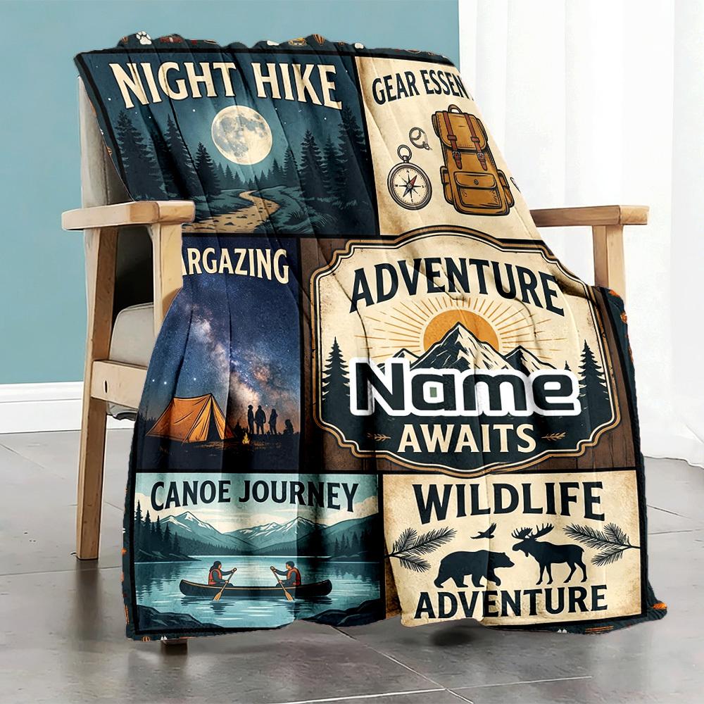 Adventure Gear Essentials Customize Your Name Home Blanket S Comfortable Soft Lightweight Allseason Multipurpose Blanket For Picnics Couches Offices