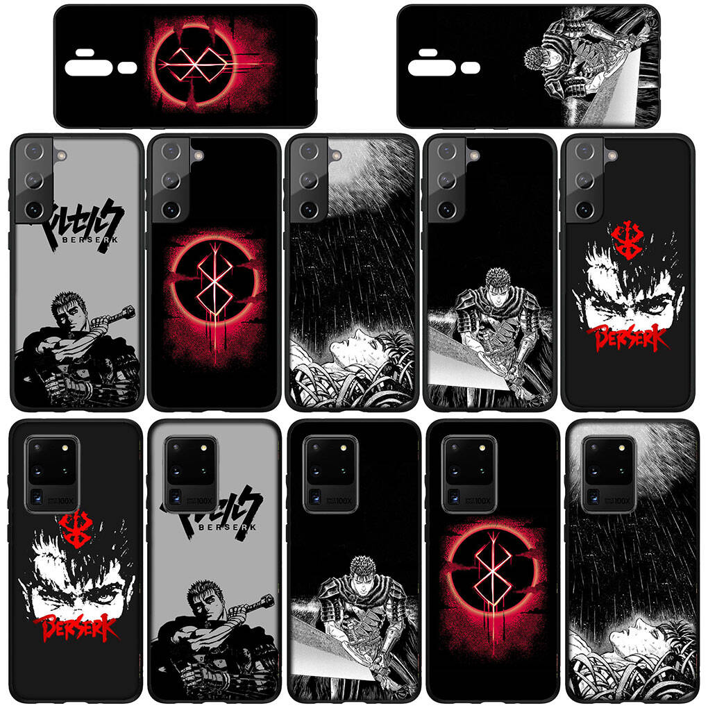 Phone Case for Samsung Galaxy S25 S23 S22 S24 Ultra FE S9 A05 A06 A15 A16 A36 A37 A35 A34 A52 A54 A55 A56 A57 A25 A26 A53 A17 Anime Berserk Guts Cover
