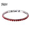 Bracciale Statement Versatile 2MM Tennis per Donne Ragazze Teen, Bracciale Colorato con Zirconia Cubica per Tutti i Giorni, Impilabile Scintillante con Strass Quadrati