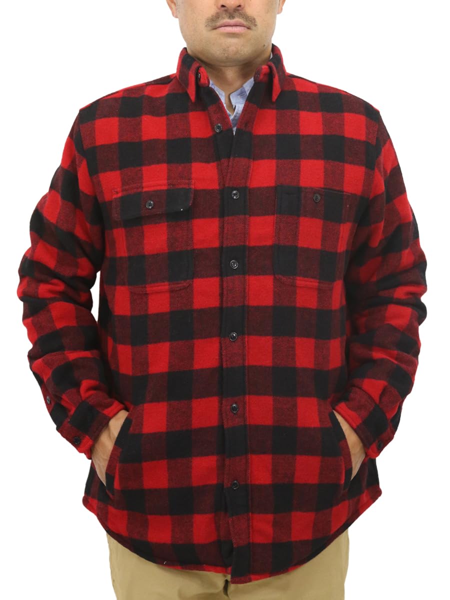 

POLO RALPH LAUREN Шерстяная рубашка в клетку «буффало» Размер M Мужская куртка на флисовой подкладке, (Код товара 01010068)