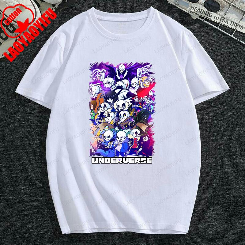 

Undertale Санс и Папирус Фриск Красное Сердце Графические Футболки Уличная Одежда Хип-Хоп Винтажная Футболка Мужские Женские Хлопок Короткий Рукав S