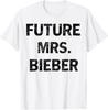 Maglietta Divertente Uomo Donna "Futura Signora Bieber"