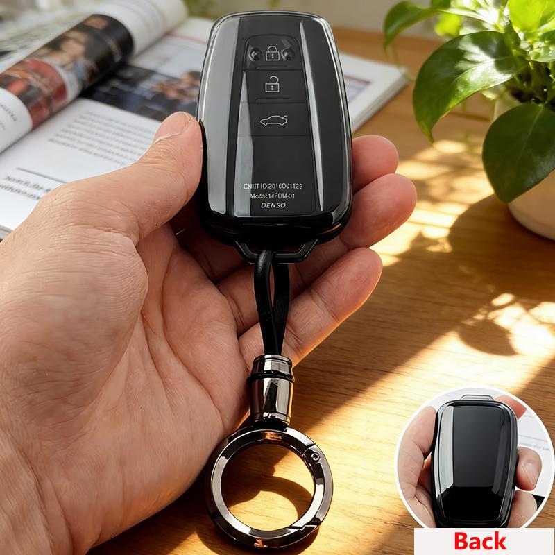 Transparent Black Tpu Key Case For Toyota Corolla Rav4 Camry 70 Prado Rav 150 2 3 4 Button Car Key Cover Fob Holder Accessories