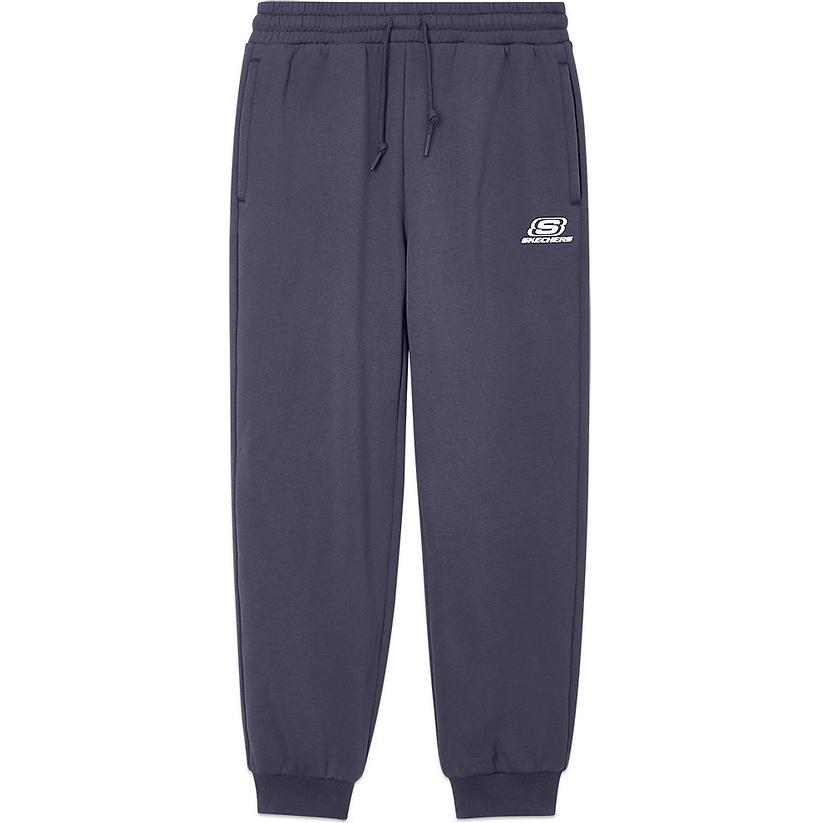 Skechers Sports Alliance Series Logo Pattern Lace-Up Mid-Waist Casual Pants Men bottoms Odyssey-Gray L424M126-026R L