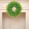 35/40/45/50/55CM Artificial Boxwood Wreath Indoor Outdoor Front Door Wall Hanging Fake Greenery Spring Leaves Garland Decoration