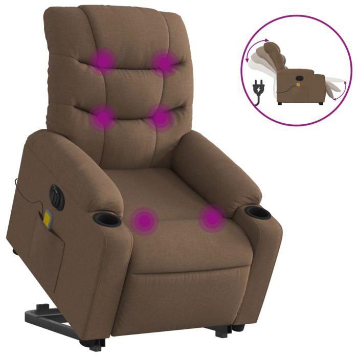 VidaXL Electric Massage Recliner, Relaxation Chair with Adjustable Backrest and Footrest, Salon Seat 3206676