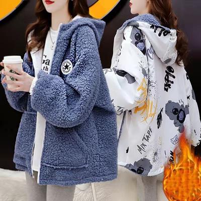 Felpa con cappuccio imbottita e spessa da donna per autunno e inverno, top di nicchia