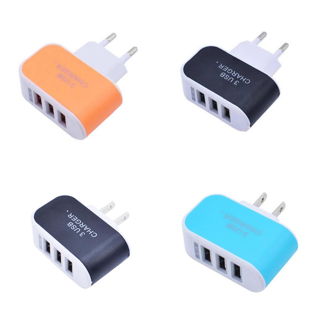 Versatile 3usb Candy Charger With Led Light For Apple Devices Travel-friendly