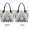  Bohemian Geometric Pattern Large Capacity Tote Casual Shoulder Bag for Daily Use
