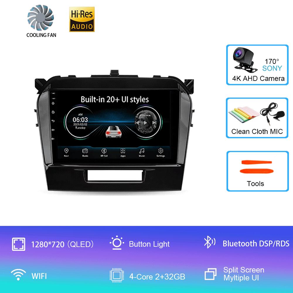 

Автомагнитола Android 14 для Suzuki Vitara 4 2014 - 2018 Мультимедийный видеоплеер Навигационная стереосистема GPS Нет 2din 2 дин dvd CHINA