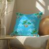 Plam Trees Flowers Cushion Cover Soft Short Plush Pillow Cover Smooth Cozy Texture Aesthetic Cushion Case Home Decor
