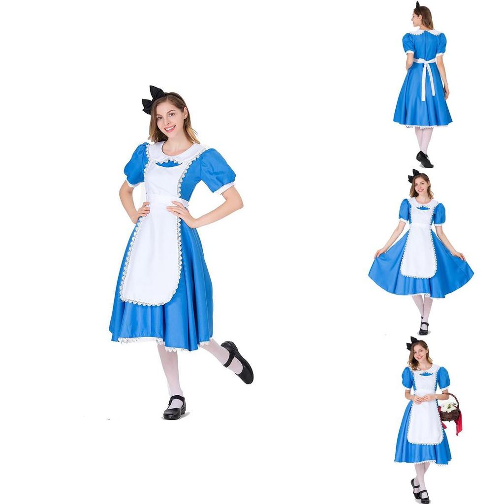 Costume da Cameriera Alice nel Paese delle Meraviglie Abito Traspirante Squisitamente Realizzato!