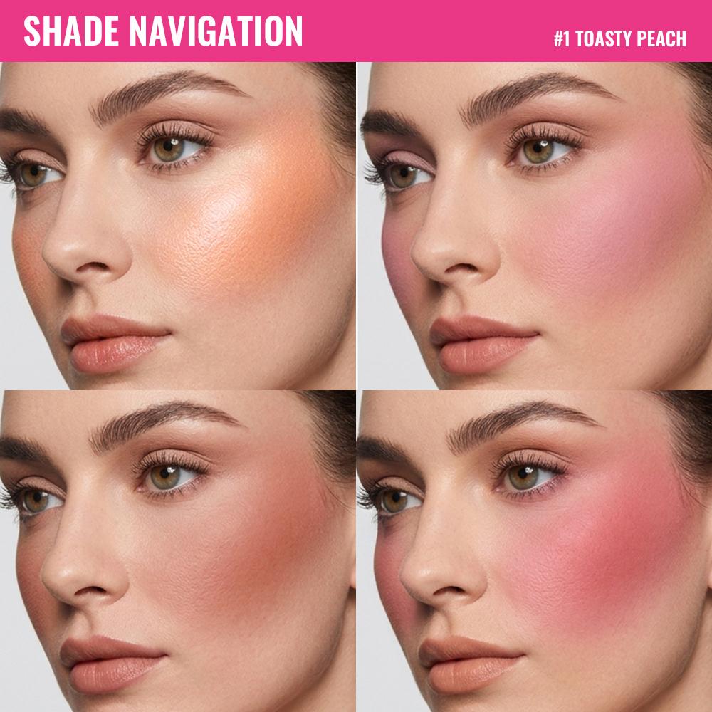 4 Color Matte Cream Blush Highlighter Palette Pink Peach Expanding Color Natural Water Light Blush Rouge Portable Face Cheek Tin