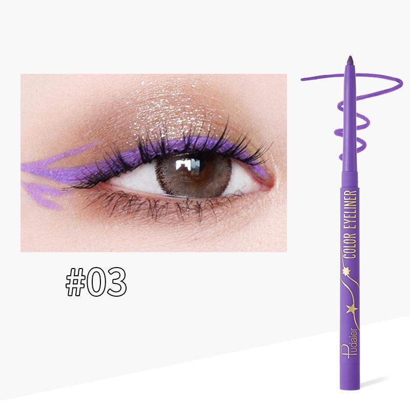 Pudaier Eyeliner Anti Sweat Ανθεκτικό και εύκολο στο περίγραμμα Eyeliner Pen 18 Color Eyeliner