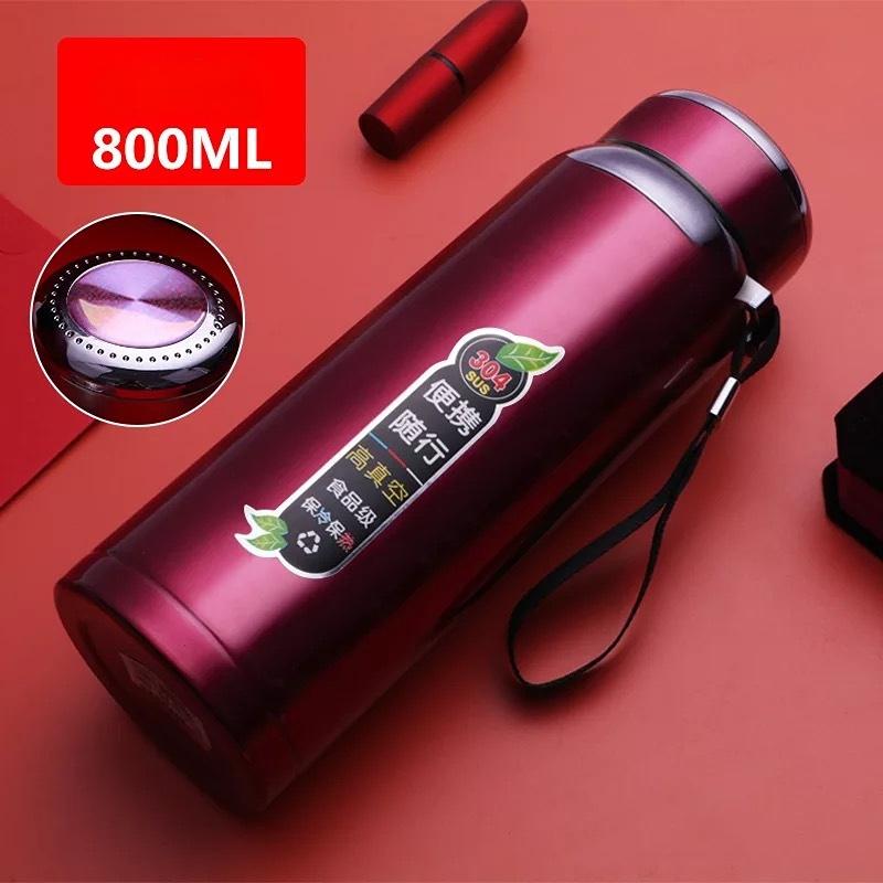 Intelligence Large Capacity Thermos Cup 800ml Vacuum Flasks Portable Stainless Steel Thermos Cup Water Bottle Travel Tea Mug Office Thermos Cup