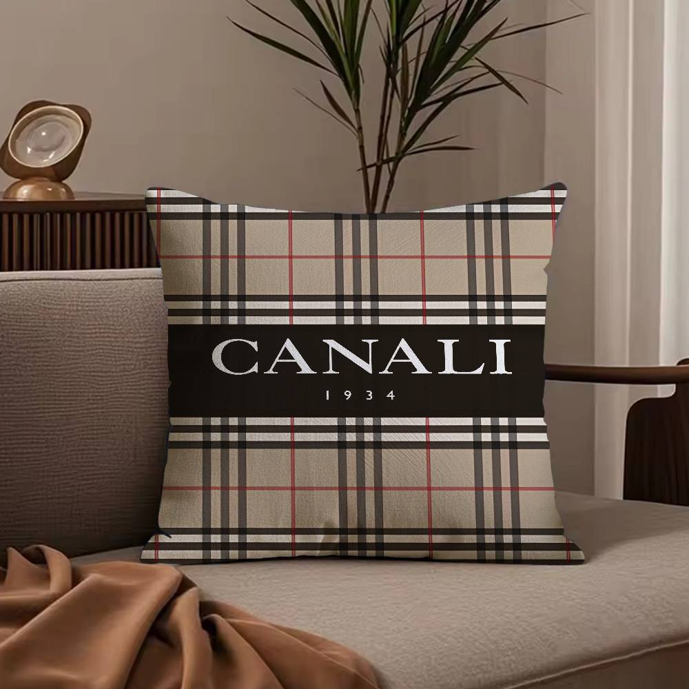 

Men s clothing brands C-CANALI Pillow Case Anti-dustmite Pillowcase Invisible zipper silky short plush Sofa cushion cover 30X30cm