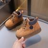 Children's short boots 2025 autumn new boys British style Martin boots girls retro leather boots baby fashion single boots