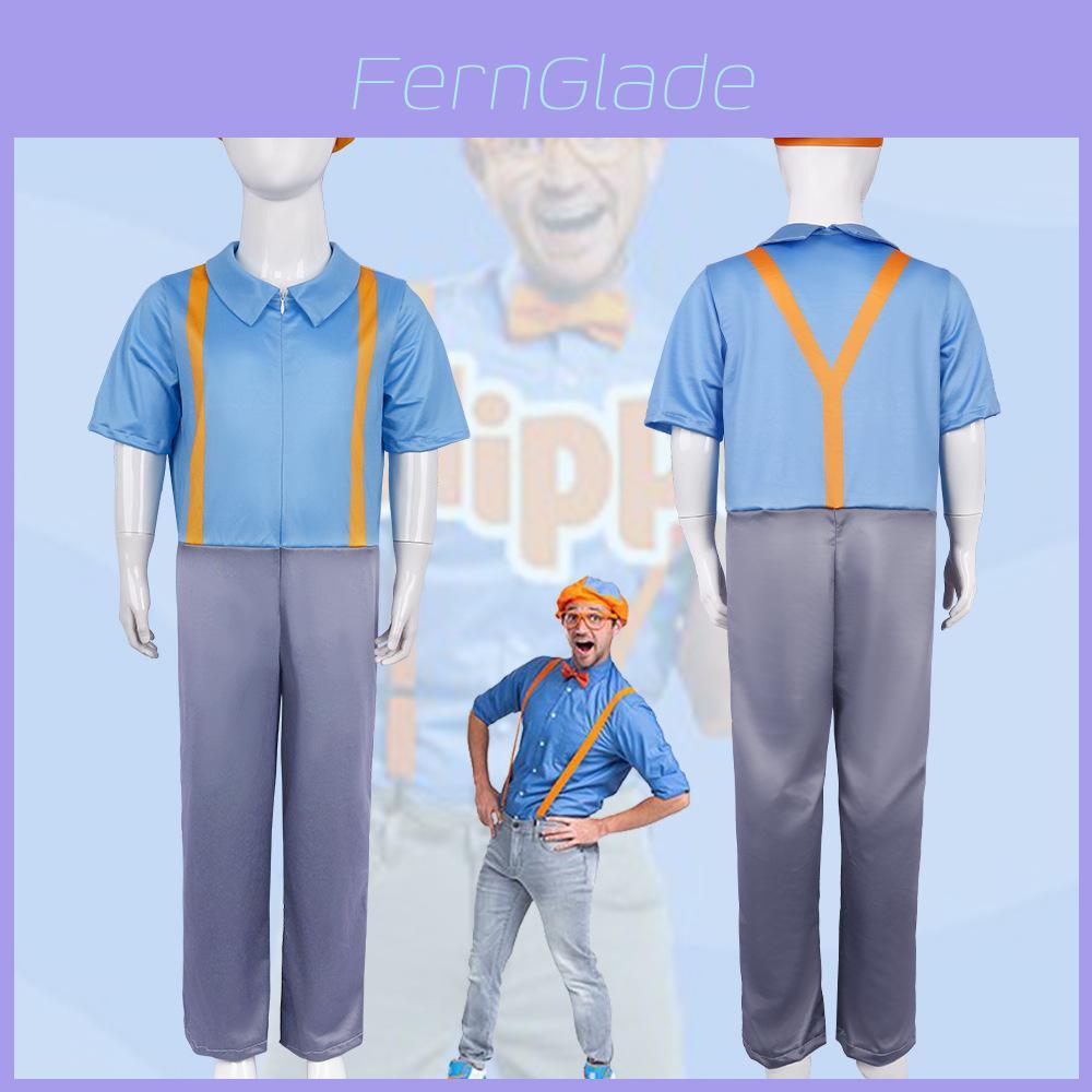 Blippi Halloween Costume For Children Comfortable Polyester Fabric Stage Performance