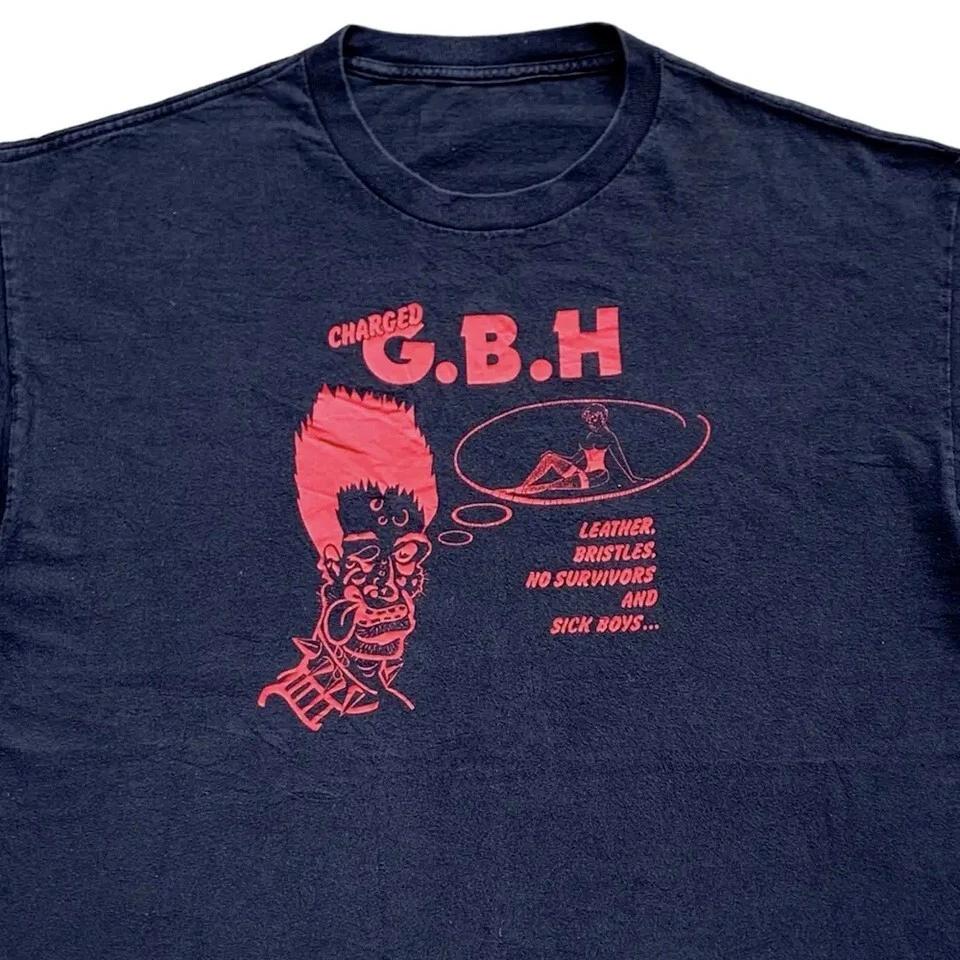 

Charged GBH Band Gift Fans Short Sleeve Black All Size Shirt YA33 4XL