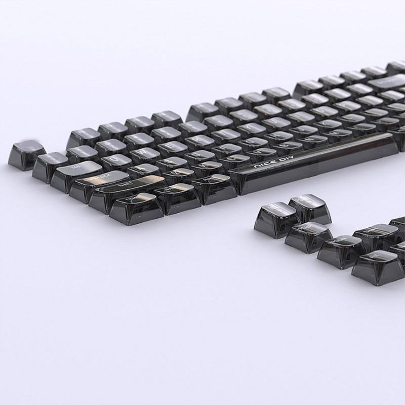 132Key Crystal Backlit Keycaps MDA Profile Translucents Keycap for Mechanical Keyboards