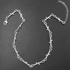 Punk Thorns Necklace Gothic Barbed Wire Chain Necklace for Men Women Adjustable Hip Hop Bramble Chokers Necklace Jewelry