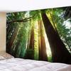 Beautiful Natural Landscape Large Tapestry Forest Waterfall Bohemian Wall Art Decoration Blanket Home Background Cloth Bedspread