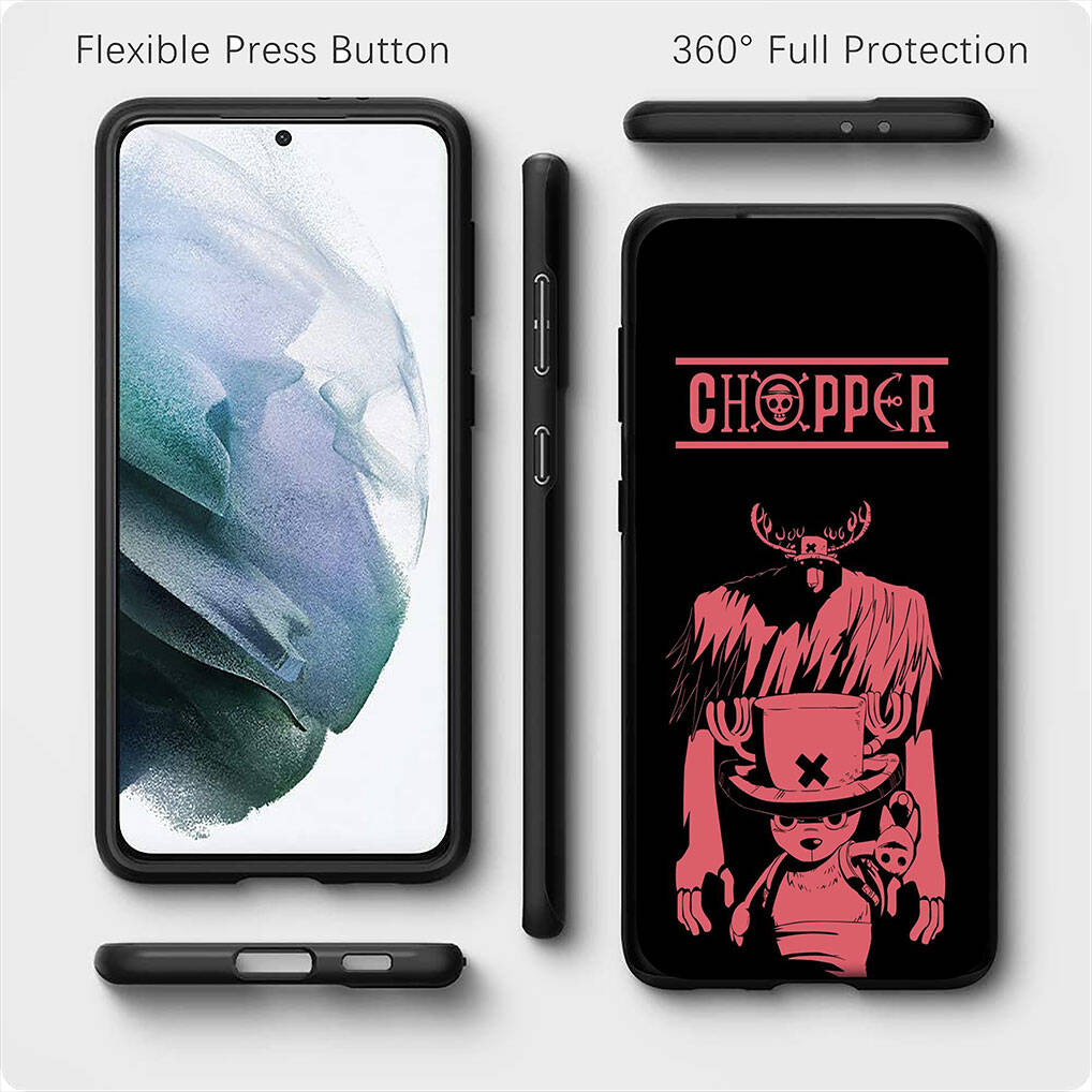 For Samsung Galaxy S25 S24 S23 S22 Ultra FE Plus A37 A57 A56 A55 A06 A16 A15 A36 A26 A35 A05 A25 A54 A34 Phone Case Anime One Piece Luffy Tony Chopper