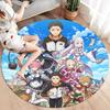 Re Zero Round Area Rug Carpet Rug For Living Room Bedroom Sofa Playroom Decor Nonslip Floor Mat