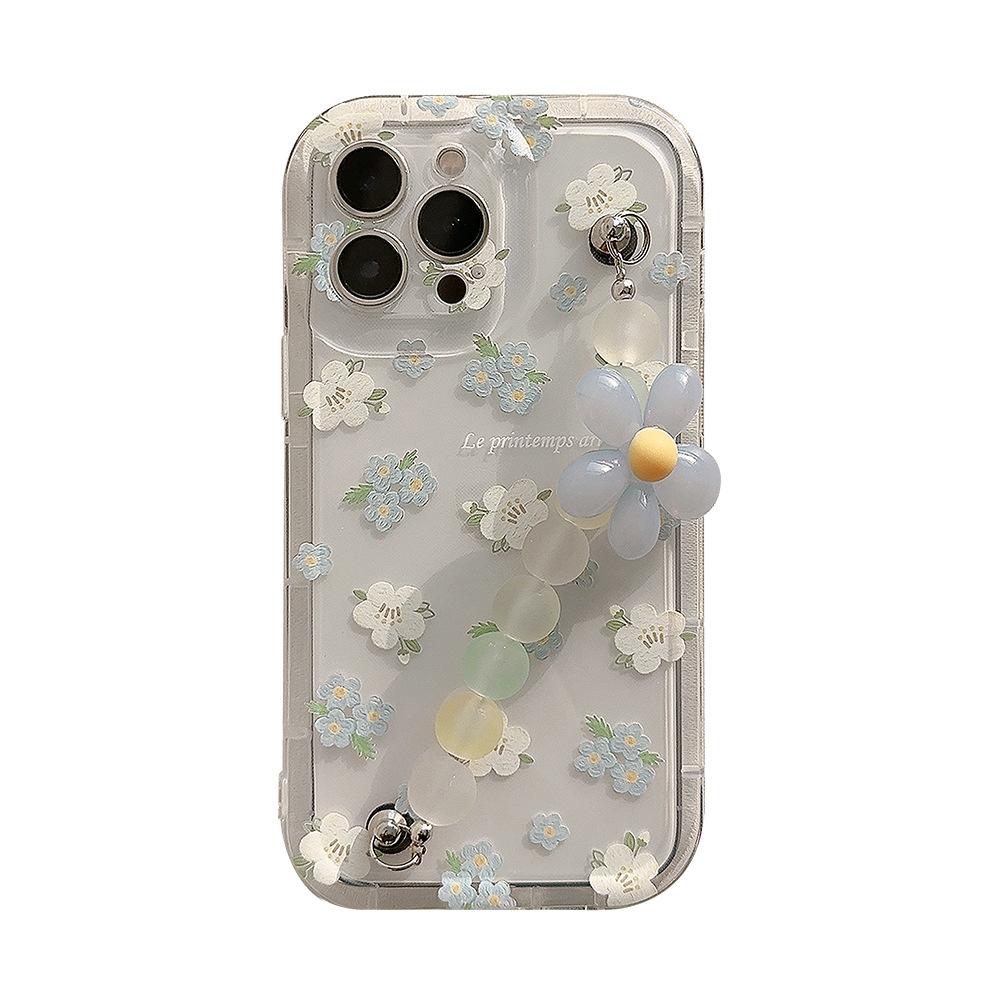 Summer Flowers 15 Suitable for Iphone13 IPhone Case 16 Flower Bracelet 12 Transparent 14promax Soft Shell