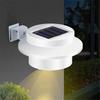2026 IP65 waterproof 3LED solar outdoor light fence courtyard wall gutter channel courtyard light black Christmas decoration