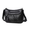 2023 Korean Style Soft PU Leather Multi-Layer Shoulder Bag - Large Capacity, Fashionable, Versatile Women's Messenger Bag