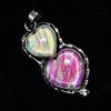 Certified Natural 41 Ct 925 Sterling Silver Opal Gemstone Fancy Heart Pendant