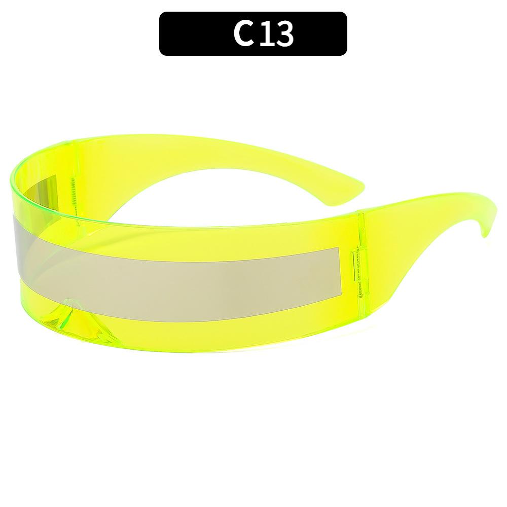 

Новые солнцезащитные очки Saibo Punk Future Sense One-Piece Солнцезащитные очки для знаменитостей в стиле диско Интернета Индивидуальные европейские и американские солнцезащитные очки C13