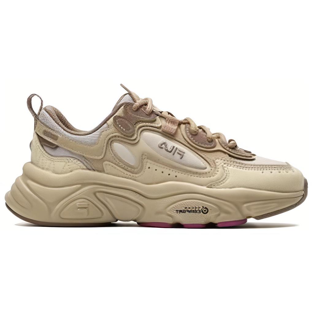 FILA Mars 1 Fabric Synthetic Leather Simple Versatile Comfortable Low-Top Casual Shoes Women sneaker Beige F12W342111FGS