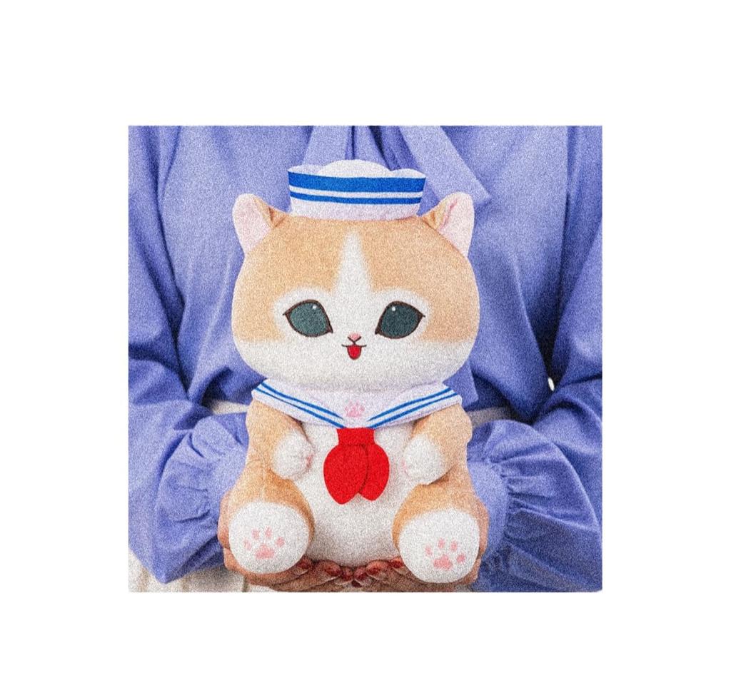 Moff Sailor Nyan Big Plush Official Cute Merchandise Toy, Approx. 28cm, (Beige)