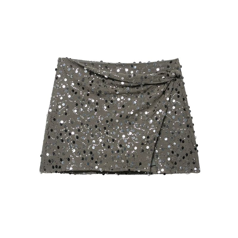 Araltay New Arrival Fashion Style Women's Clothing Fashion All-Match Minimalist Beads Decoration Double Breasted Mini Skirt 7969226