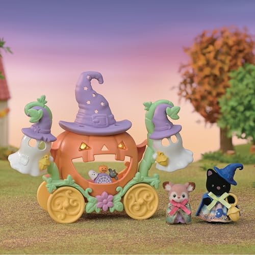 Sylvanian Families Halloween Ghost and Pumpkin Carriage Set for Dollhouse Toy SE-216 EPOCH
