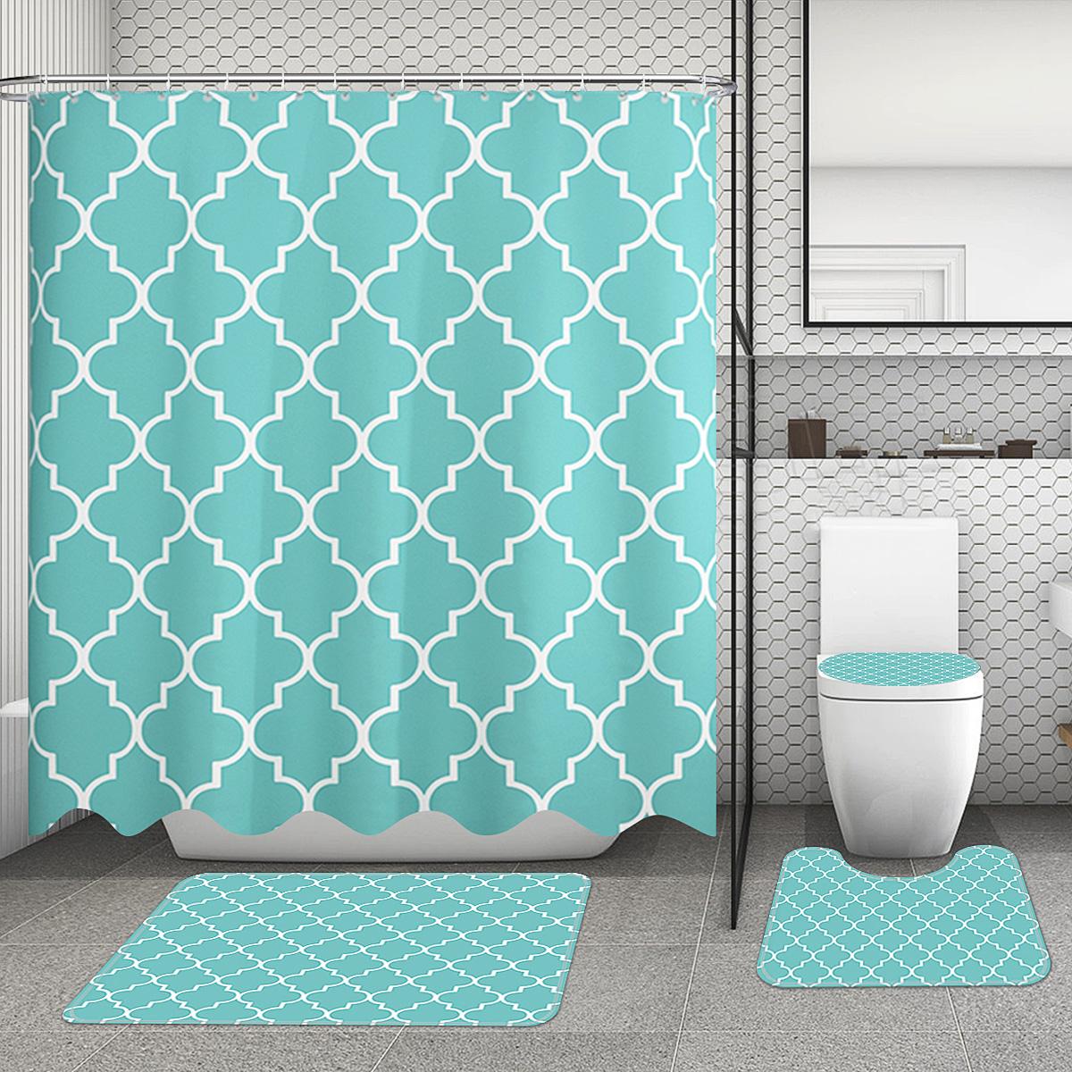 

Роскошная толстая водонепроницаемая занавеска для душа из ПВХ, противоскользящий коврик для унитаза для ванной комнаты, большой чехол для купания с 12 крючками