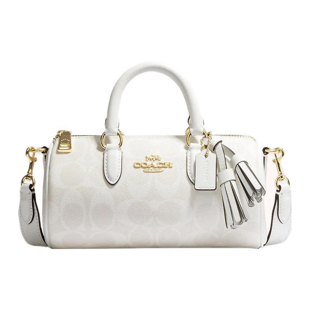 Coach Lacey 20 Classic Monogram Zip Closure Shoulder Crossbody PVC Handbag Small Women Handbags White Glacier-White CK689-IMRFF