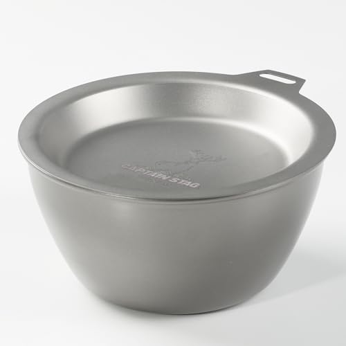 Captain Stag Outdoor Dish Lid Plate, 13cm, Lightweight Titanium, Made In Japan, Tsubame-Sanjo, UH-4507