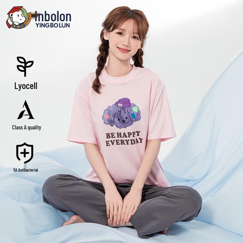 Yingbolun Girls  Thin Summer Short-Sleeve Pajama Set 165