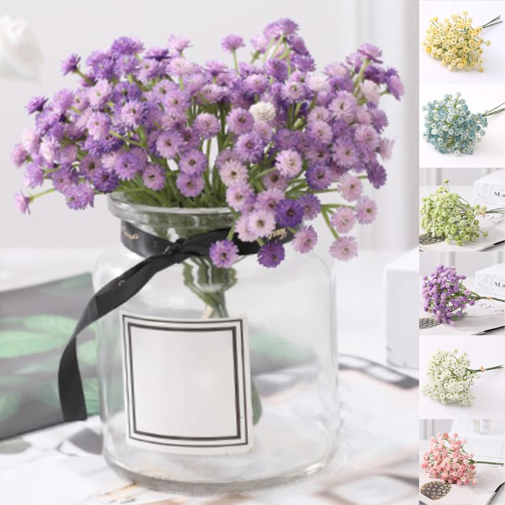 Fake Blue Silk Flowers Bouquet for Home Decor for Office Decoration