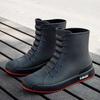 Rain Shoes Short Tube Waterproof Water Shoes Non-slip and Warm Men's Rain Boots Women's Kitchen Velvet Wear-resistant New Rubber Shoes Water Boots