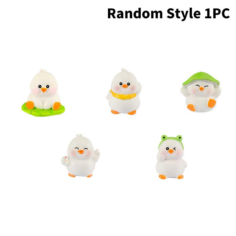 

1/2/5 шт. креативная мультяшная фигурка мини-утка модель украшения милый лист лотоса утка центральная консоль автомобиля украшения аксессуары