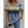 Summer Women's T Shirt Print Casual Short Sleeve 3d T Shirts Fashion Streetwear V Neck Pullover Female Clothing Shirt