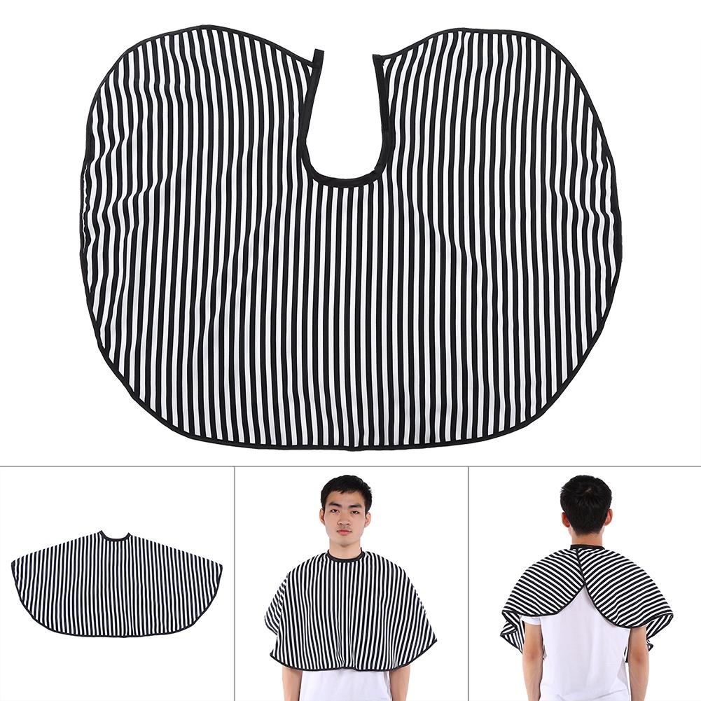 Soft Cloth Hair Cutting Barber Cape Hairdressing Salon Gown Bib Apron Vertical Stripes