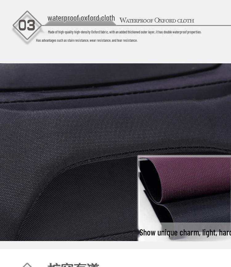 Universal Waterproof Oxford Wheel Carry-On Luggage for Students and Women