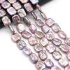 1String, Purple Natural Freshwater Pearls, 15×18mm, Handmade Rectangle Pearl Beads for Jewelry Making DIY, Cheapest Items Available 36cm