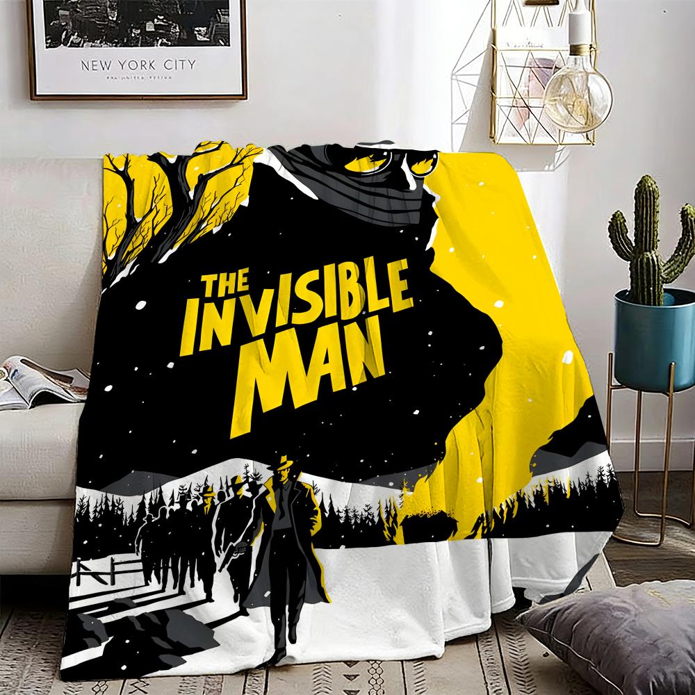 The Invisible Man Throw Lightweight 240g Flannel Blanket Soft Skin-friendly for Summer Cooling 75X95CM