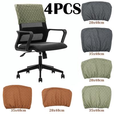 4Pcs Elastic Chair Back Cover Soft Chair Back Protective Cover Enduring Wear Resistant Stool Rear Slipcover for Home Office
